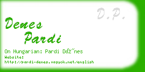 denes pardi business card